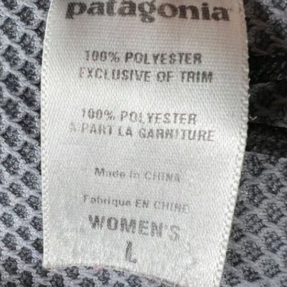 Patagonia Women's White Smoke Hooded Full Zip DWR Jacket Coat Size Large Gray - Picture 7 of 10